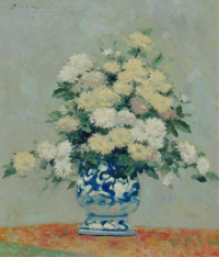 Andre Gisson - "Floral In Blue & White Vase"