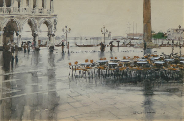 Donald Teague - "The Piazetta In The Rain"