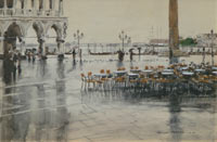 Donald Teague - "The Piazetta In The Rain"